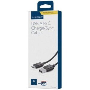 Insignia 1.22m (4 ft.) USB 2.0 to USB-C Charge/Sync Cable - Black NS-MCAB4-C